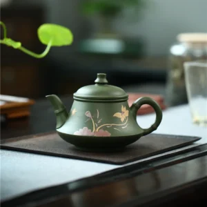 Real Handmade Green Mud Yixing Kung Fu Teapot