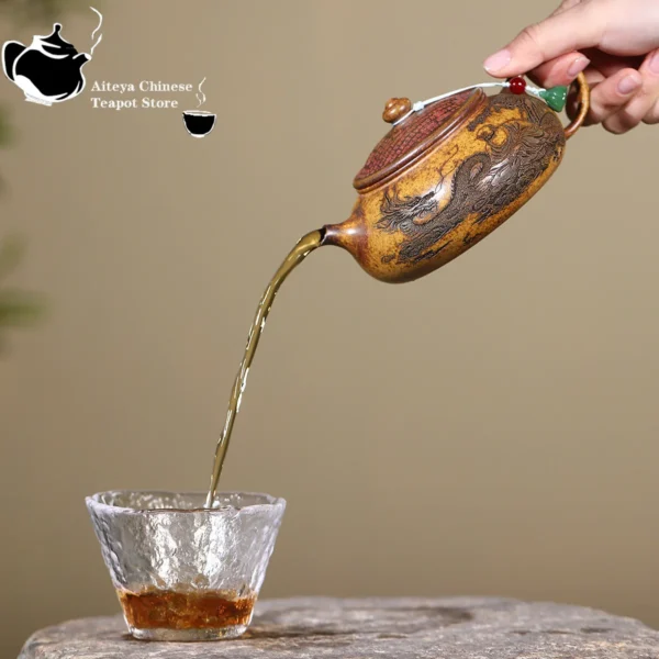 Arhat Hanjiang Raw Mine Keel Gold Sand Teapot