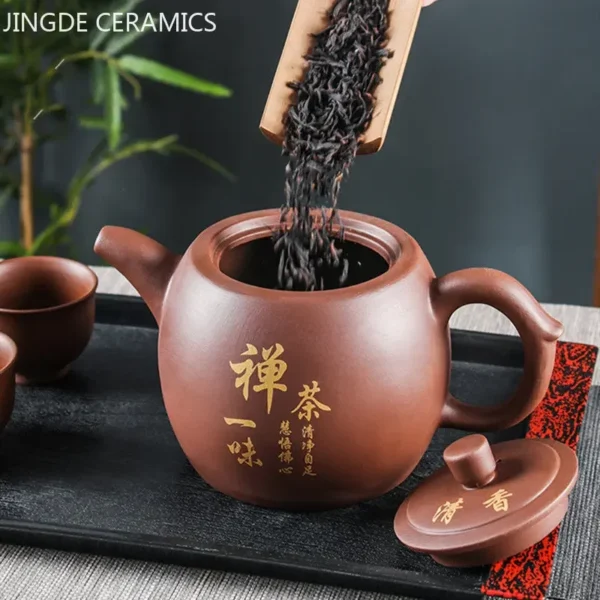 Large Capacity Chinese Yixing Purple Clay Teapot