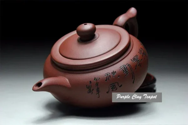 Handmade Chinese Ceramic Purple Clay Kung Fu Teapot