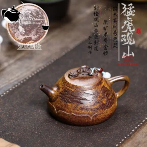 Raw Ore Keel Gold Sand Stone Ladle Teapot