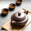 Chinese Yixing Purple Clay Xishi Antique Teapot