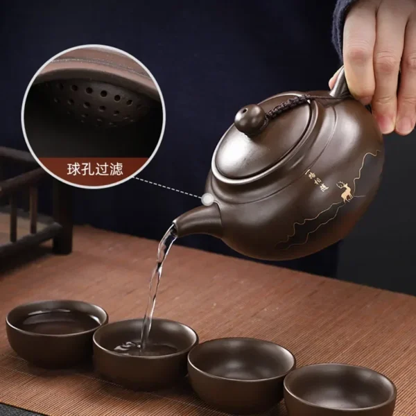 Authentic Yixing Purple Clay Handmade Beauty Teapot