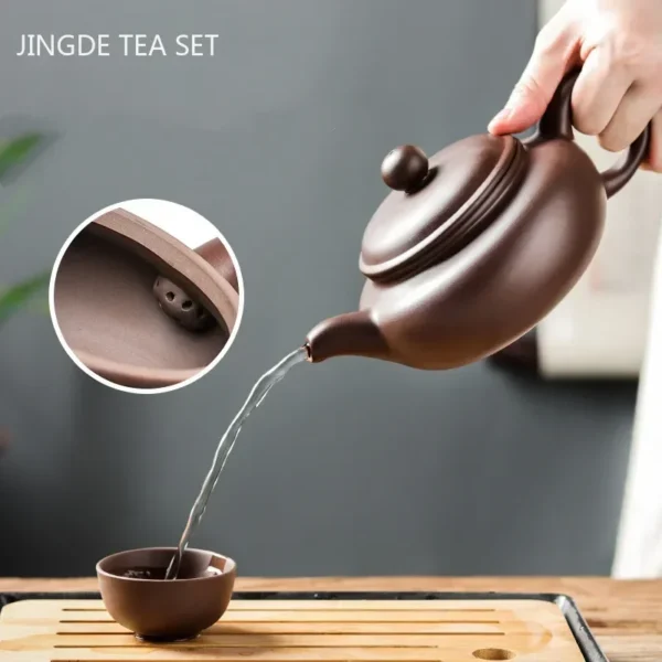 Chinese Yixing Purple Clay Xishi Antique Teapot