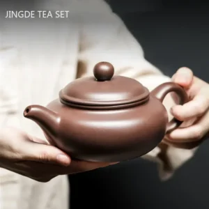 Chinese Yixing Purple Clay Xishi Antique Teapot