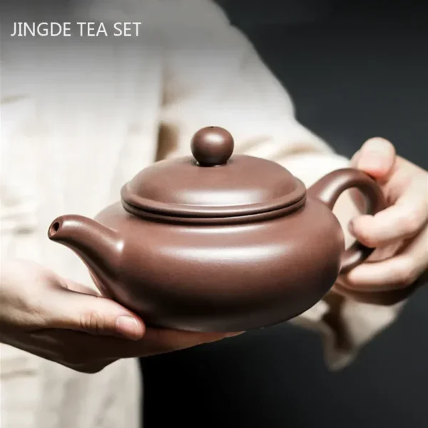 Chinese Yixing Purple Clay Xishi Antique Teapot