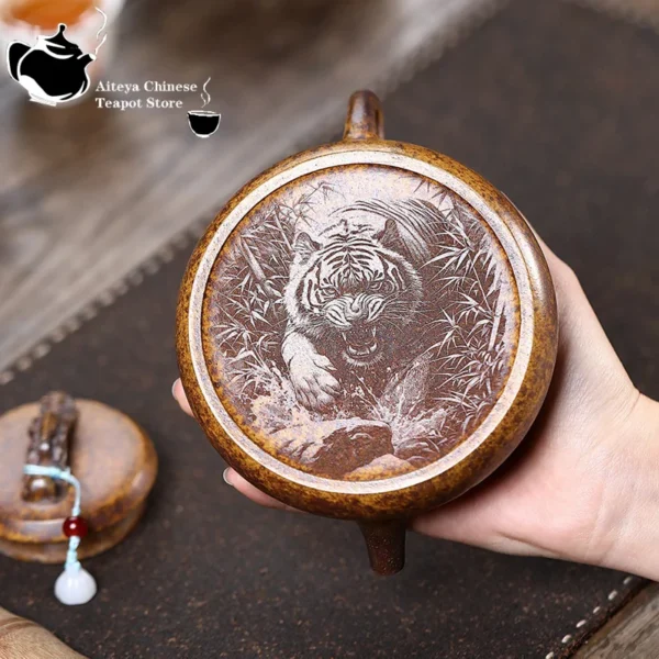 Raw Ore Keel Gold Sand Stone Ladle Teapot