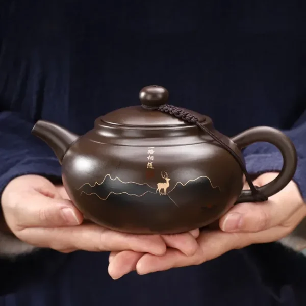 Authentic Yixing Purple Clay Handmade Beauty Teapot